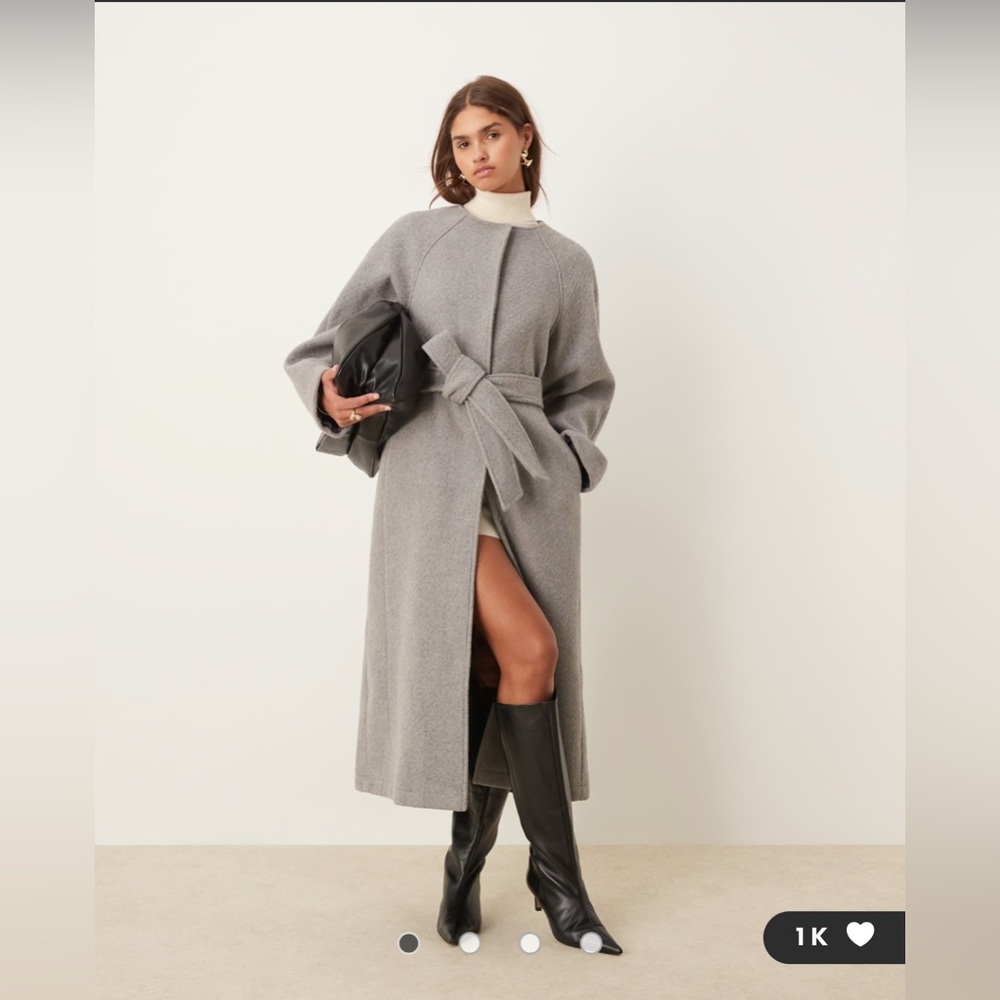 ASOS design long gray coat